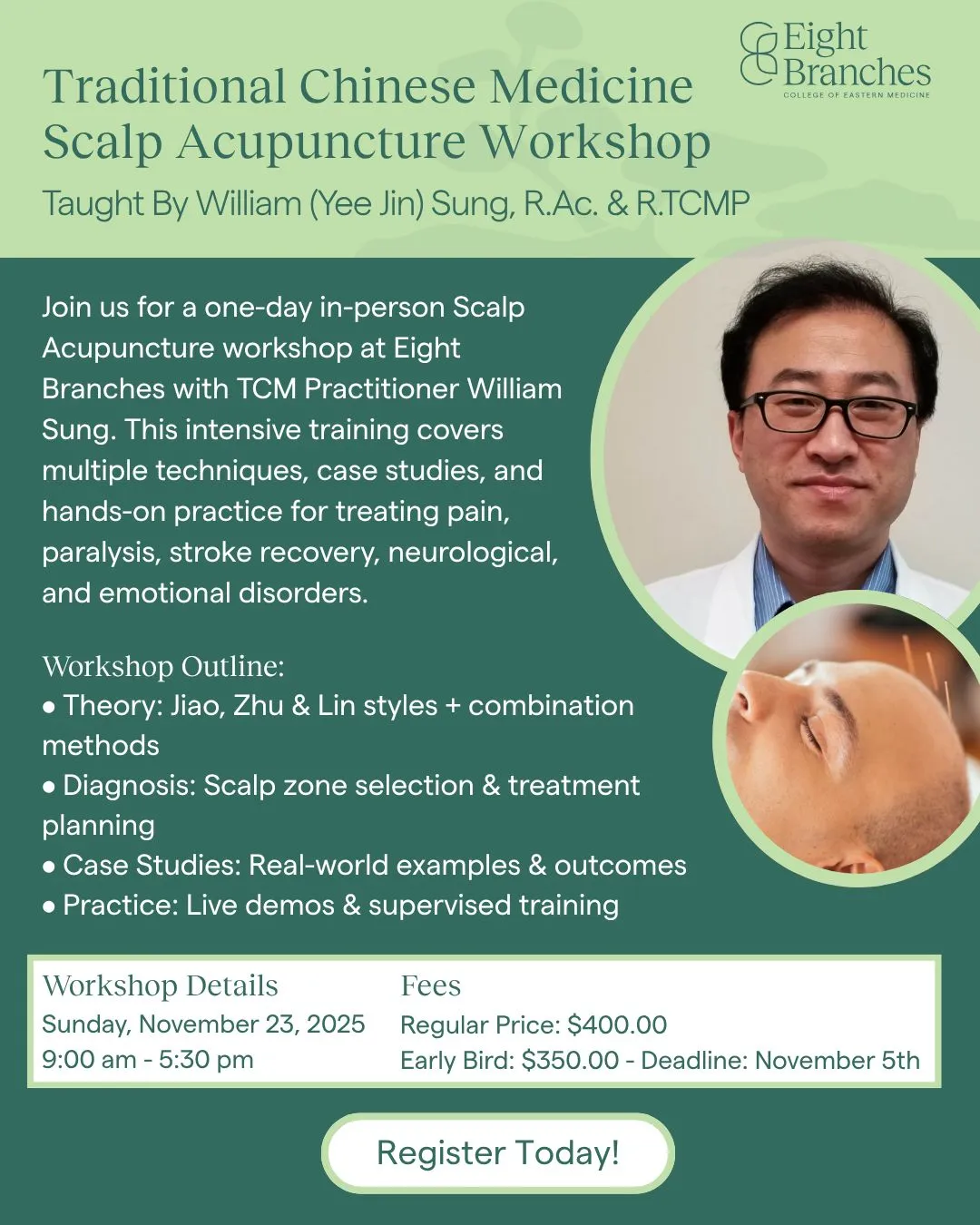 Traditional Chinese Medicine Scalp Acupuncture Workshop